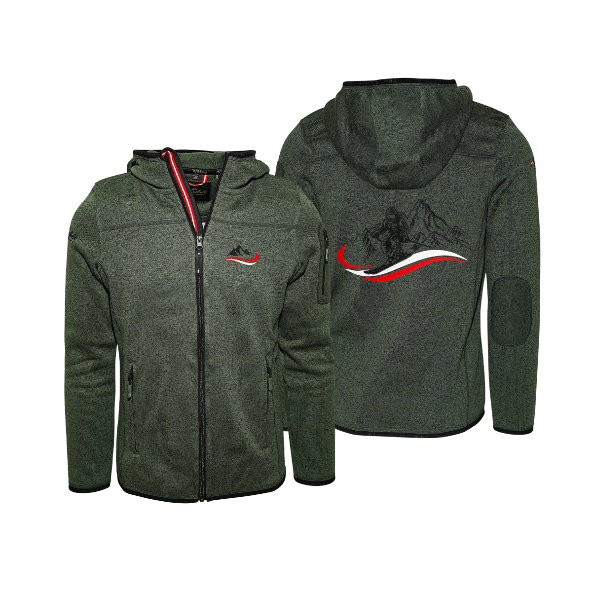 Herren Fleece Weste Skifahren dunkelgrün #Farbe_Dunkelgrün