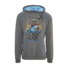 Herren Hoodie Bayern Motiv grau