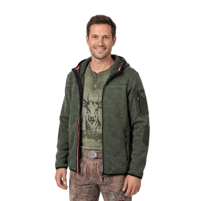 Herren Kultjacke mit Kapuze dunkelgrün