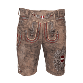 Kult Lederhose Österreich Adler - Vintage Braun