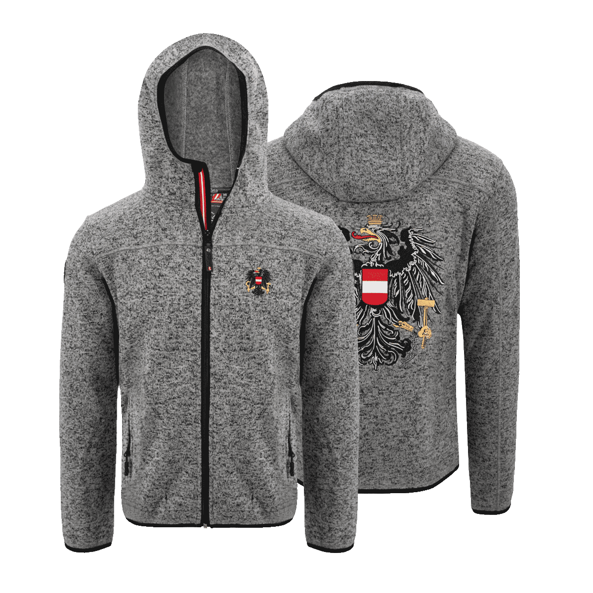 Herren Österreich Adler Jacke dunkelgrau