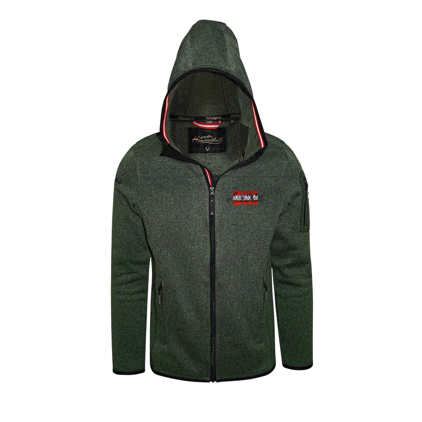 Kultjacke mit Kapuze - Austria Ski rot