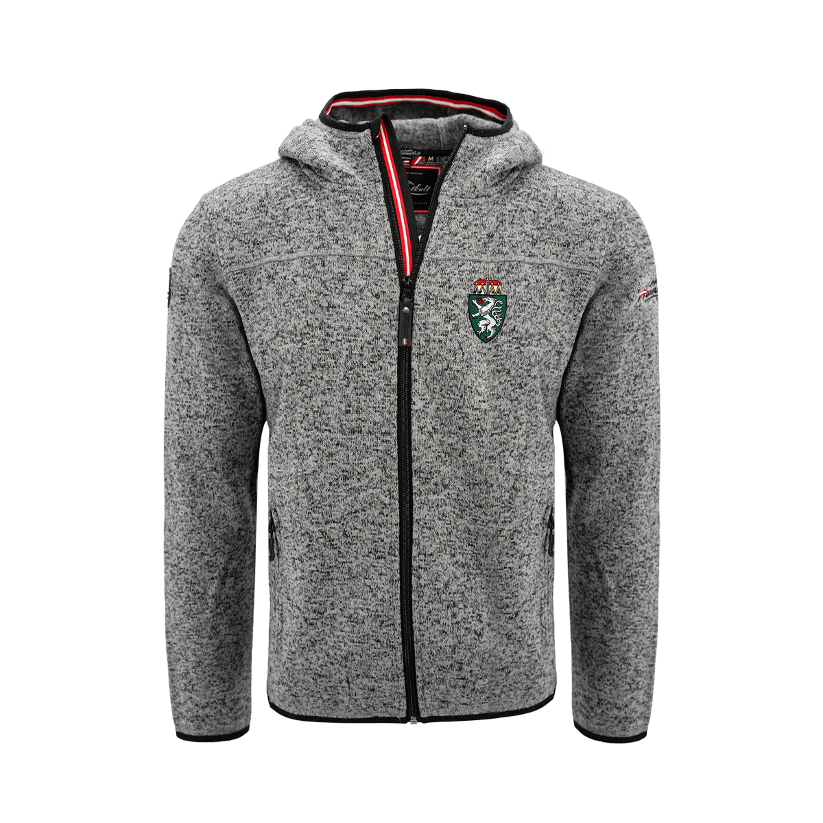 Herren Strickfleece Jacke Steiermark #Farbe_Dunkelgrau