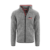 Herren Strickfleece Weste dunkelgrau Ski Stick