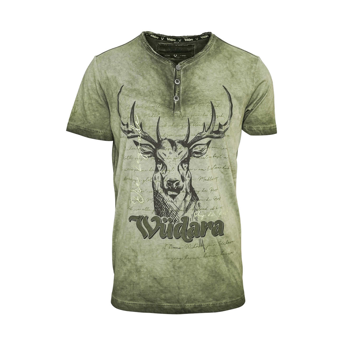 Wüdara Vintage T-Shirt - Dunkelgrün