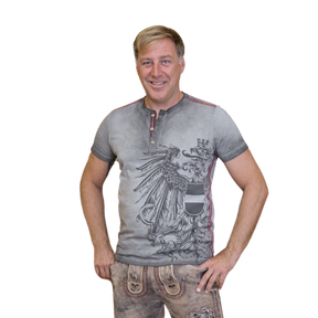 Österreich Adler Vintage Trachten T-Shirt - Dunkelgrau