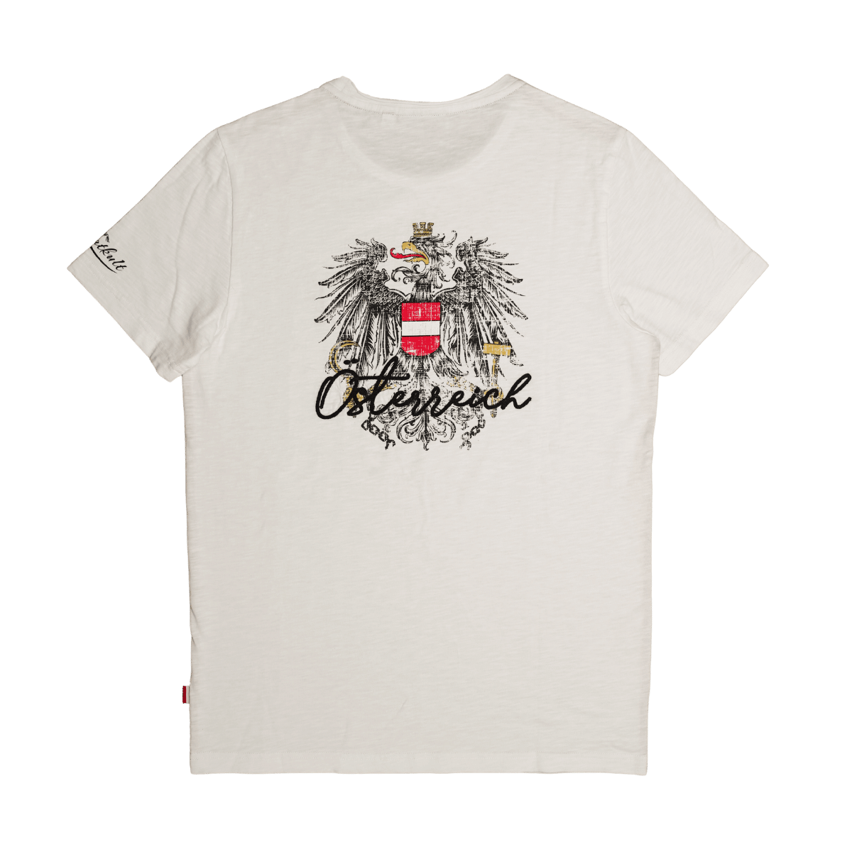 Herren Trachten Shirt Österreich Adler weiß