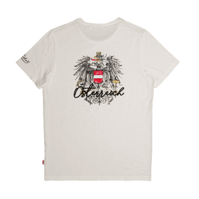 Herren Trachten Shirt Österreich Adler weiß