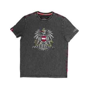 Herren Trachten T-Shirt Vintage grau Adler