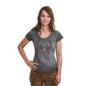 Herz Geweih Glitzer T-Shirt