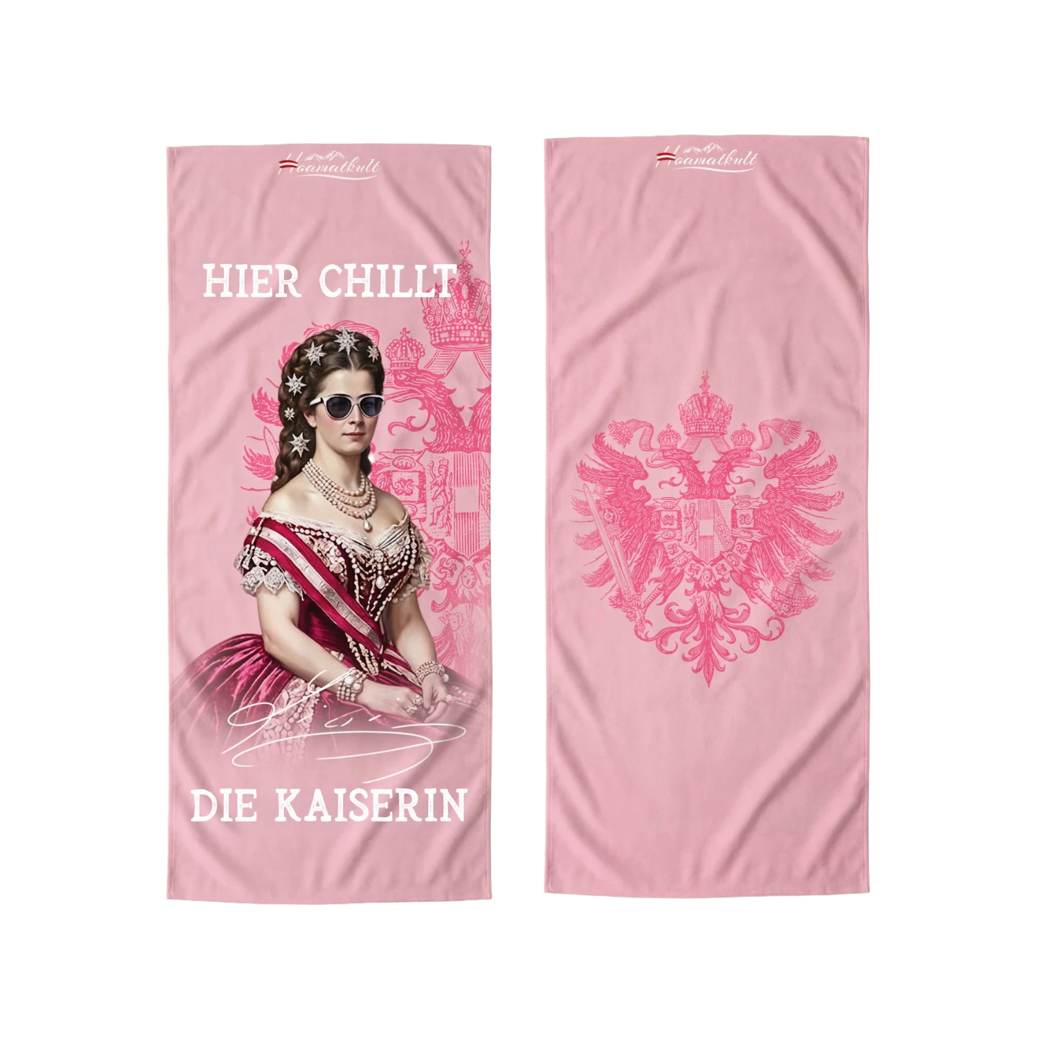 Hier chillt die Kaiserin Badetuch rosa