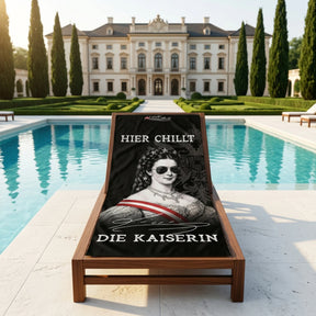 Hier chillt die Kaiserin Badetuch schwarz