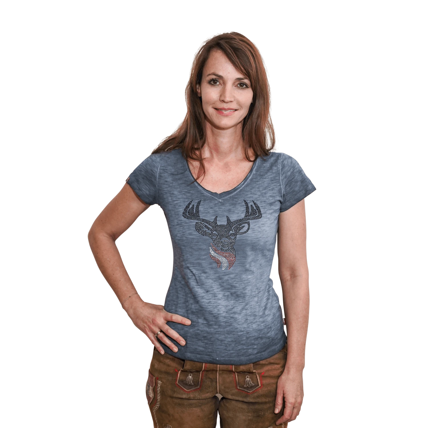 Hirsch Glitzer T-Shirt