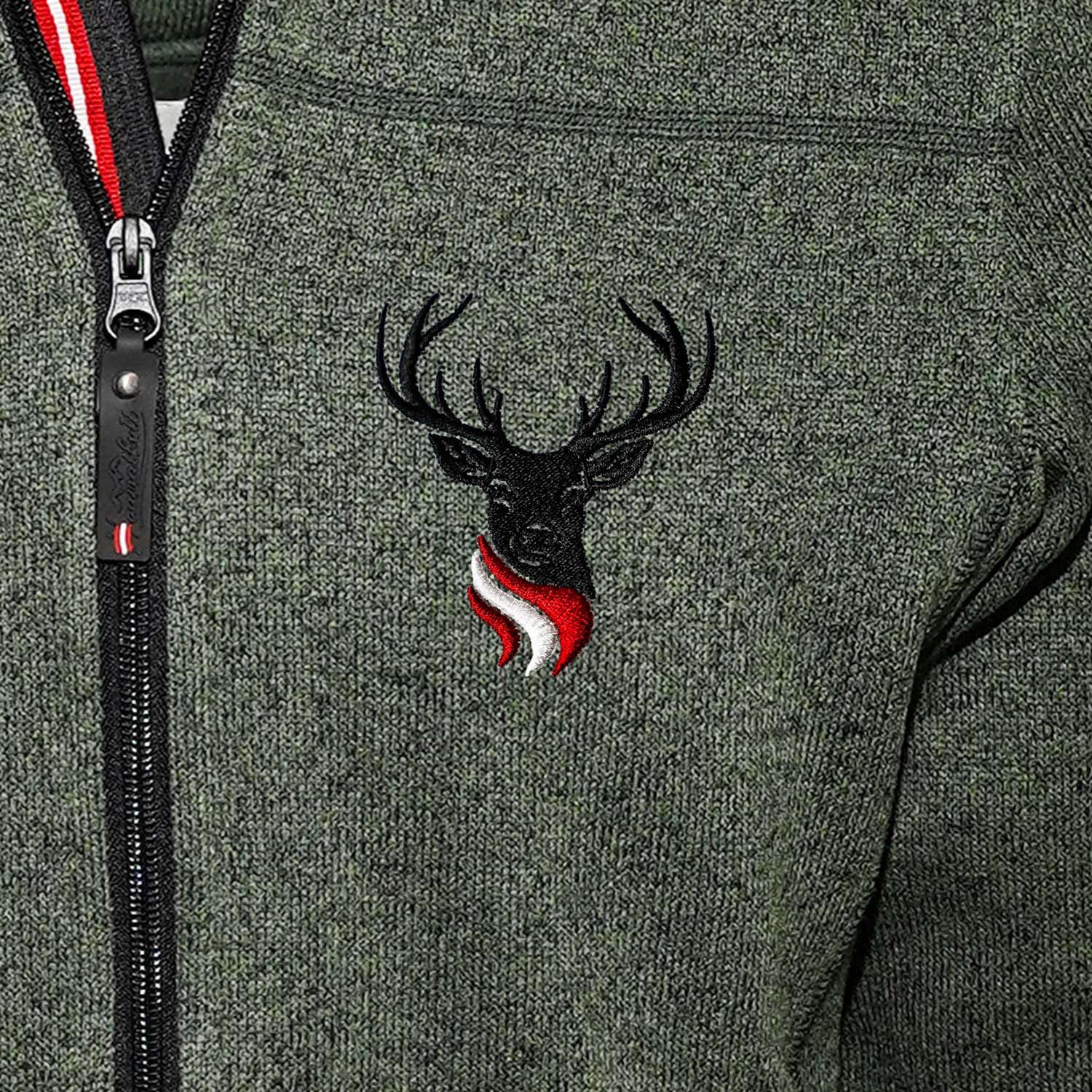 Hirsch Jacke Stickerei