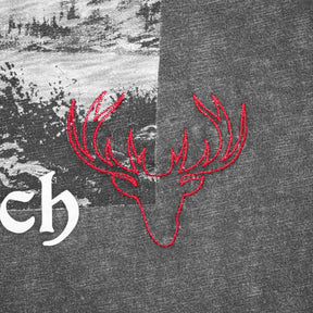 Hirsch Trachten T-Shirt dunkelgrau Herren