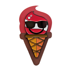 Hoamatkult Anstecknadel Eis Tüte Kult Smiley