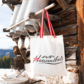 Hoamatkult Baumwolle Tasche weiss