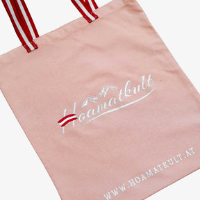 Hoamatkult Baumwolltasche rosa
