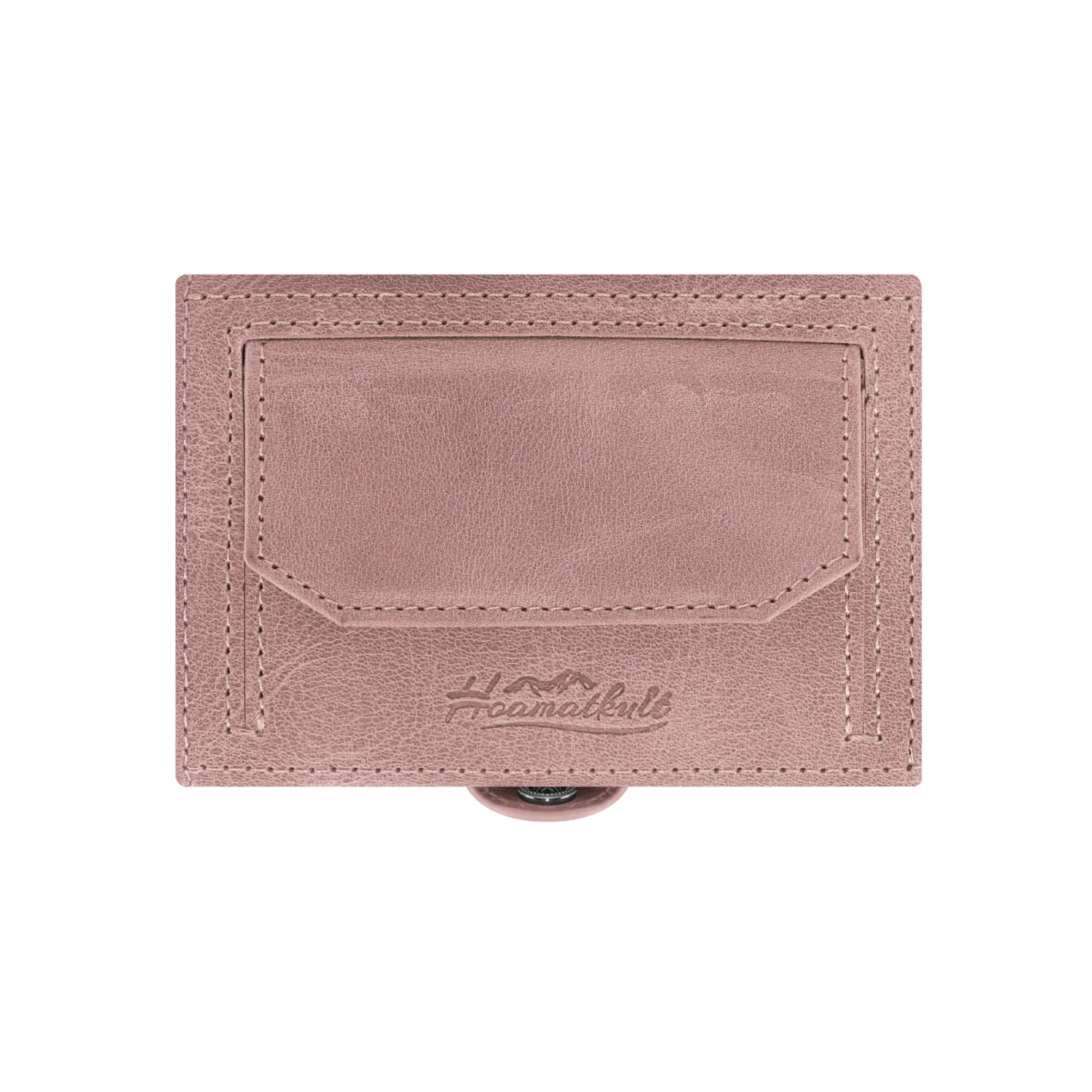 Adler Slim Wallet aus Echtleder mit Spiegel, Münzfach & RFID-Schutz - Altrosa
