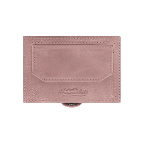 Adler Slim Wallet aus Echtleder mit Spiegel, Münzfach & RFID-Schutz - Altrosa