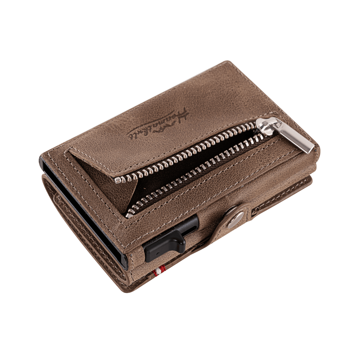 Adler Smart Wallet Trifold mit Karten-Pop-Up Funktion aus Echtleder