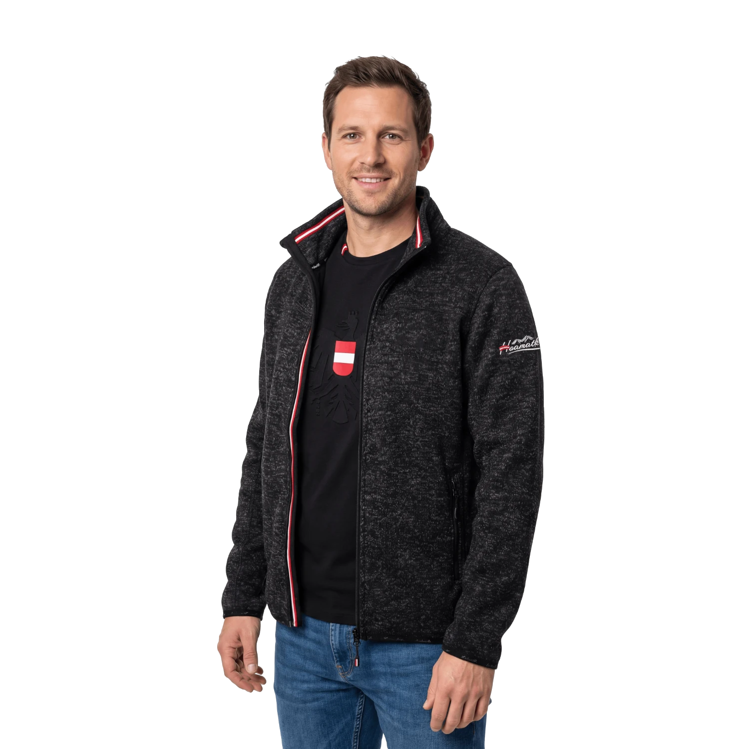 Hoamatkult Kultjacke ohne Kapuze schwarz