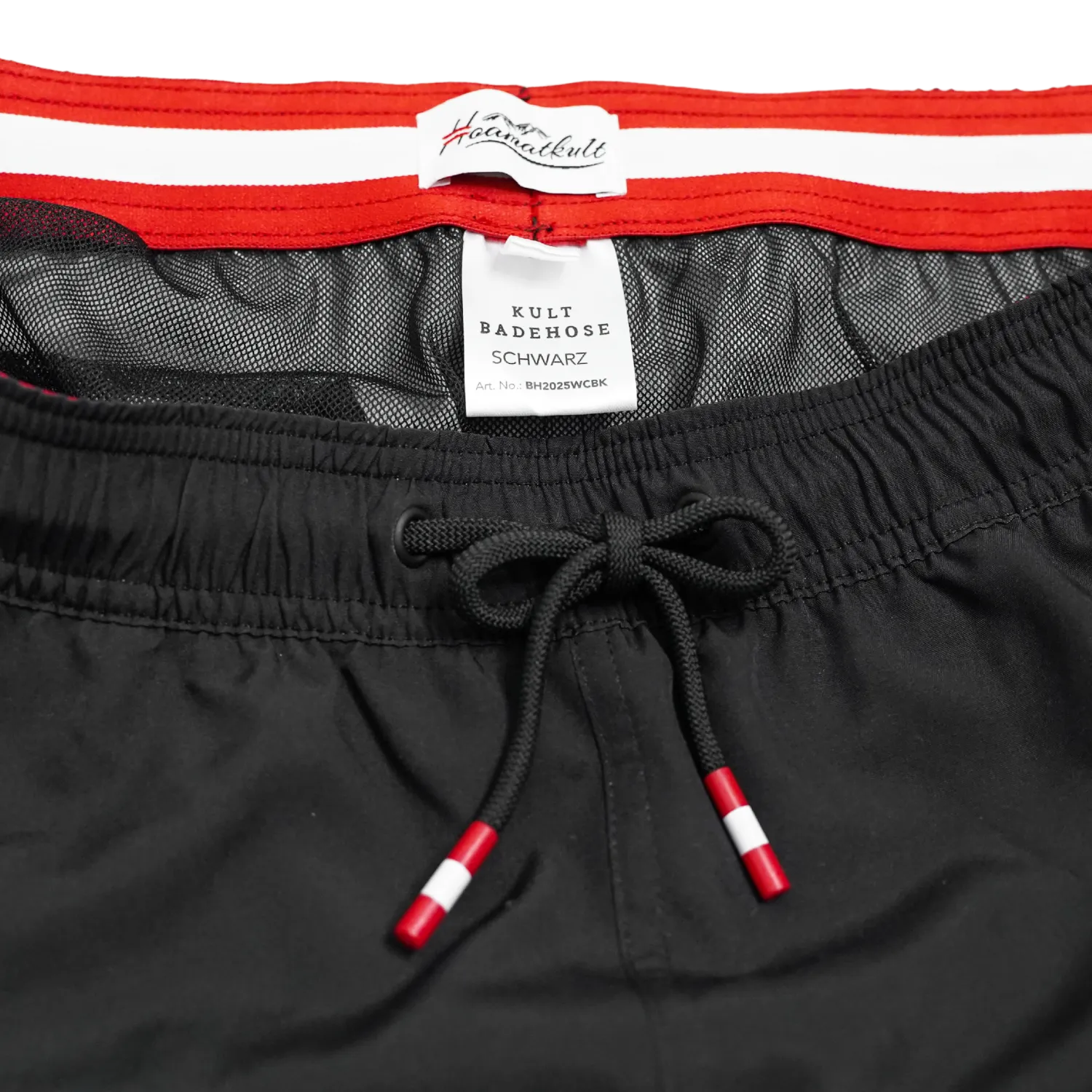 Hoamatkult Label Badehose schwarz
