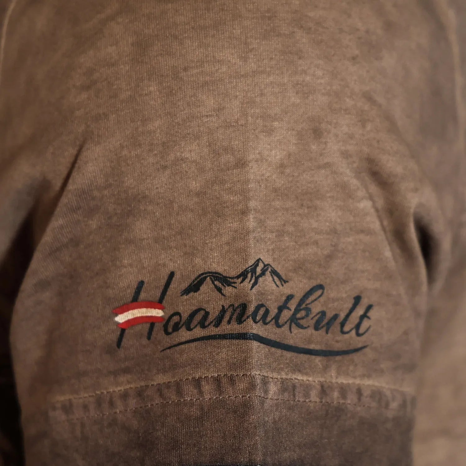 Österreich Adler Vintage Trachten T-Shirt - Dunkelbraun