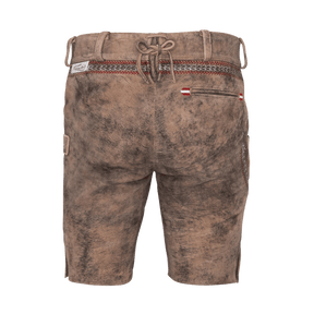 Kult Lederhose Österreich Adler - Vintage Braun