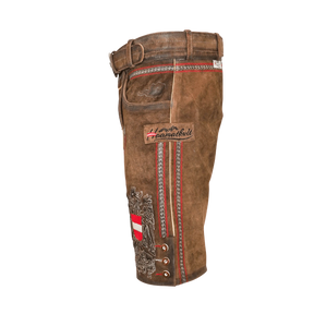 Kult Lederhose Österreich Adler - Klassik Braun