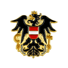 Hoamatkult Österreich Adler Anstecknadel Schwarz Gold