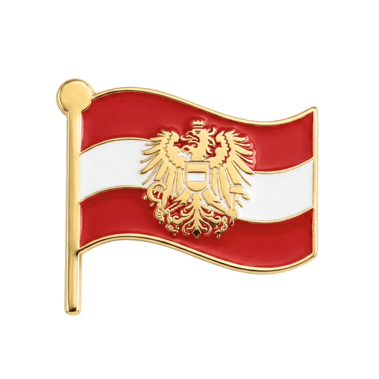 Hoamatkult Österreich Flagge Adler Anstecknadel Gold