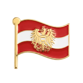 Hoamatkult Österreich Flagge Adler Anstecknadel Gold
