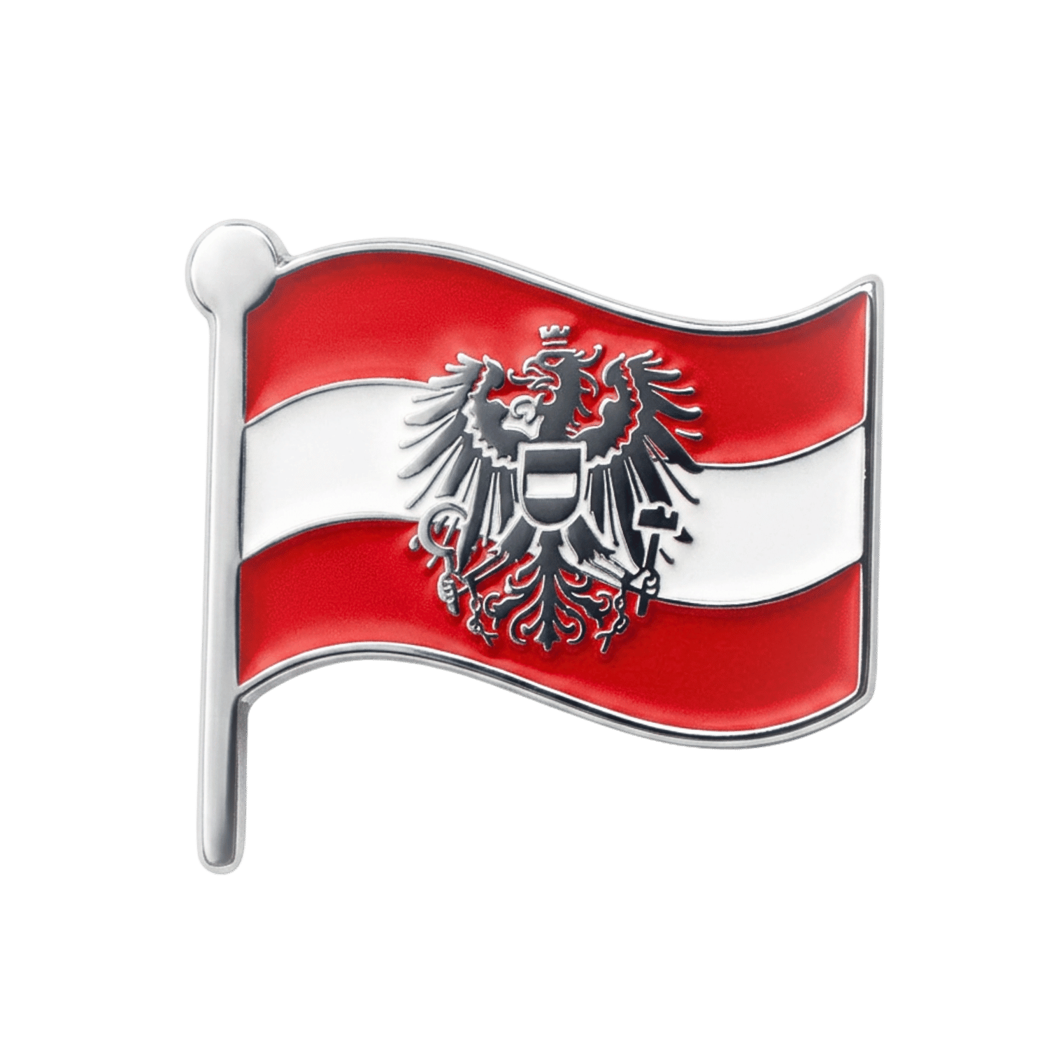 Hoamatkult Österreich Flagge Adler Anstecknadel Silber