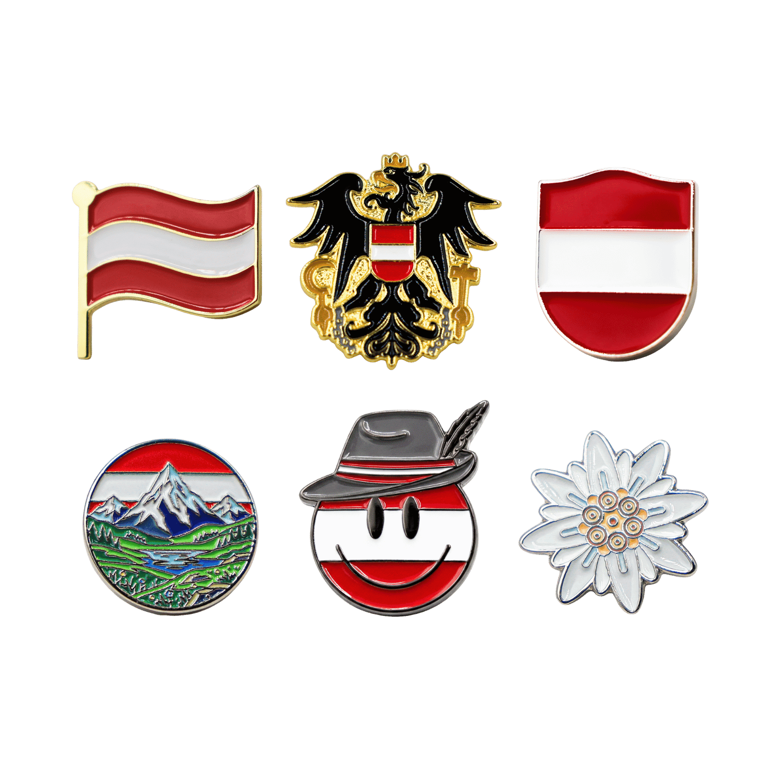 Österreich Kult Pins 6er-Set