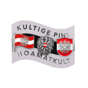 Hoamatkult Österreich Pin Set Silber Verpackung