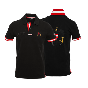 Hoamatkult Österreich Polo schwarz Herren