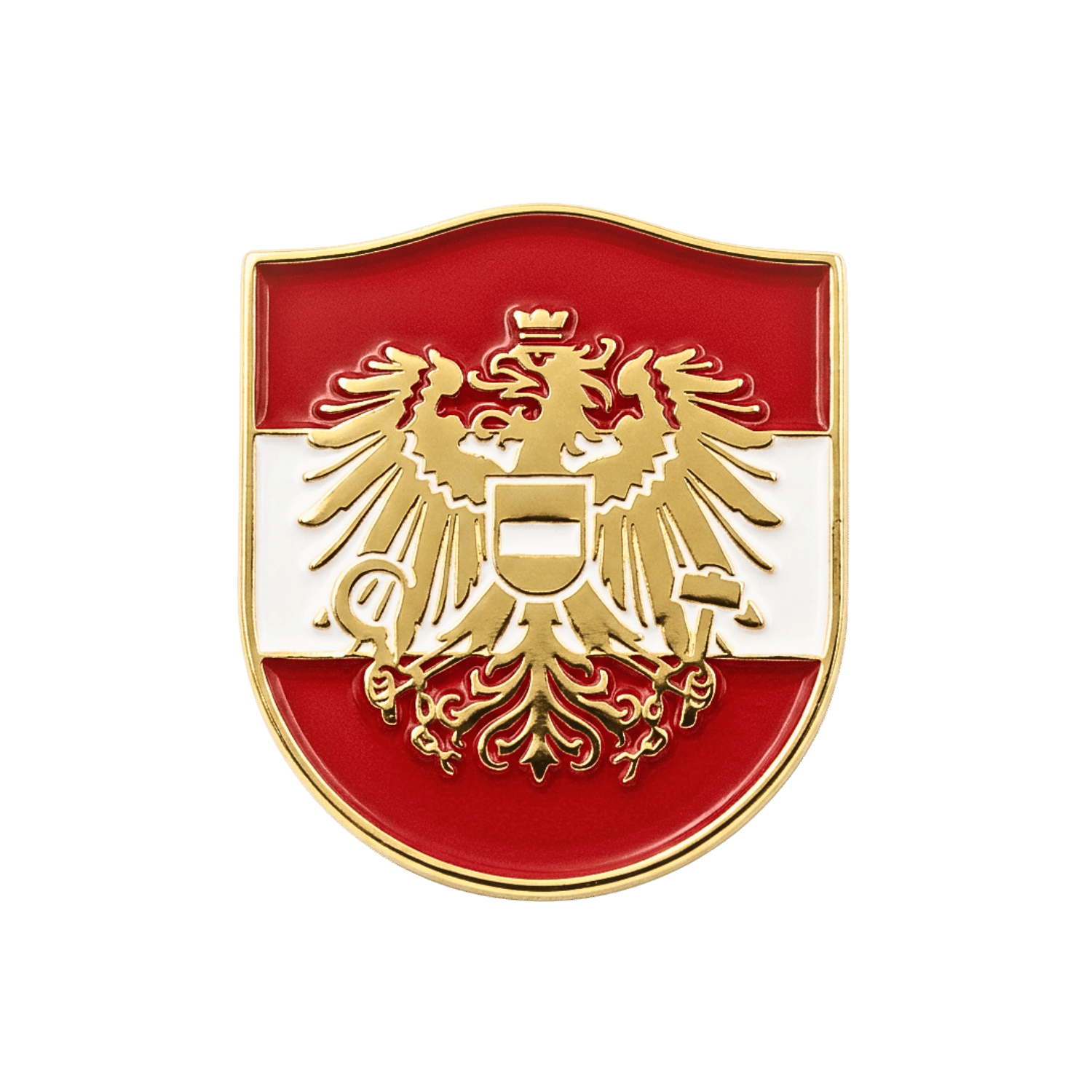 Hoamatkult Österreich Wappen Adler Anstecknadel Gold