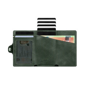 Adler Smart Wallet Trifold mit Karten-Pop-Up Funktion aus Echtleder