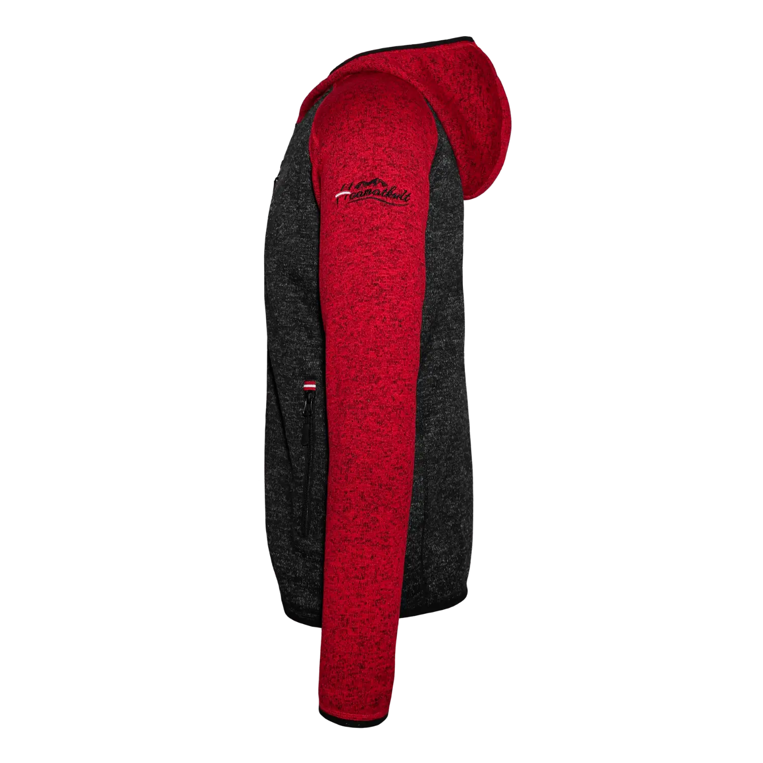 Österreich Kultjacke mit Kapuze - DUO Schwarz/Rot