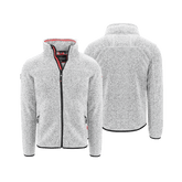 Hoamatkult Strickfleece Jacke ohne Kapuze hellgrau