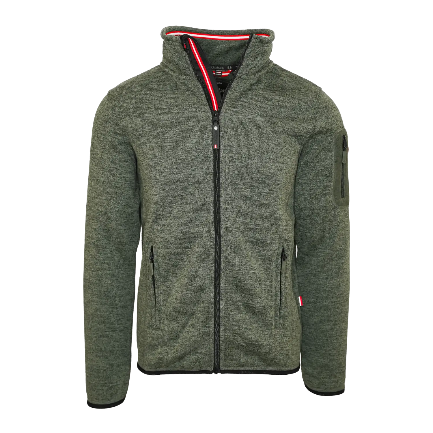 Hoamatkult Strickfleece Jacke ohne Kapuze Herren