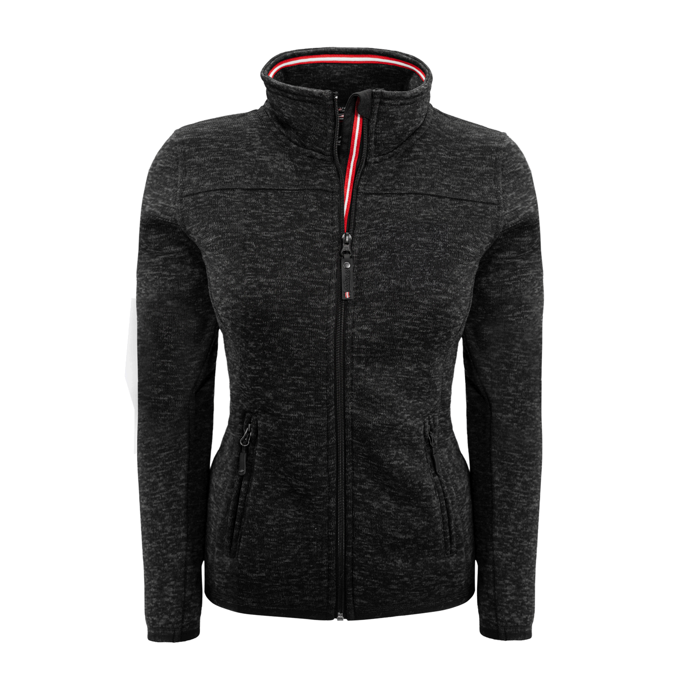 Hoamatkult Strickfleece Jacke schwarz