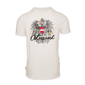 Hoamatkult T-Shirt Österreich Adler weiß Herren