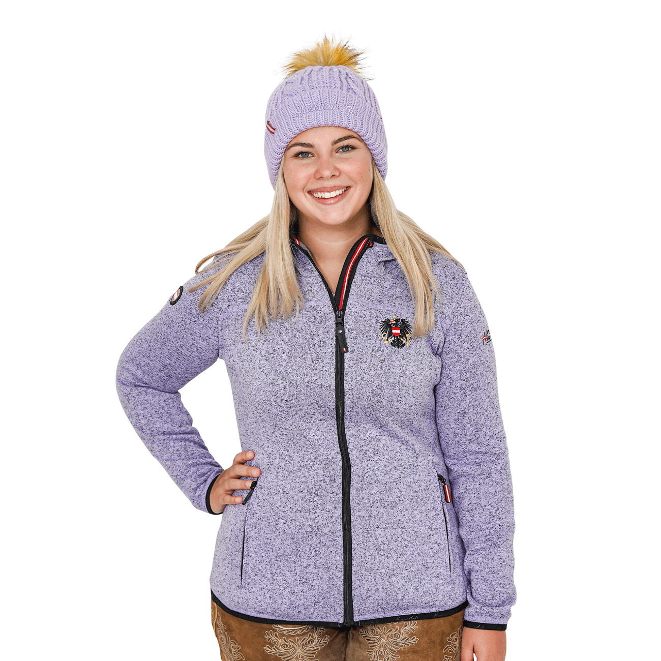 Hoamatkult Winter Haube lila