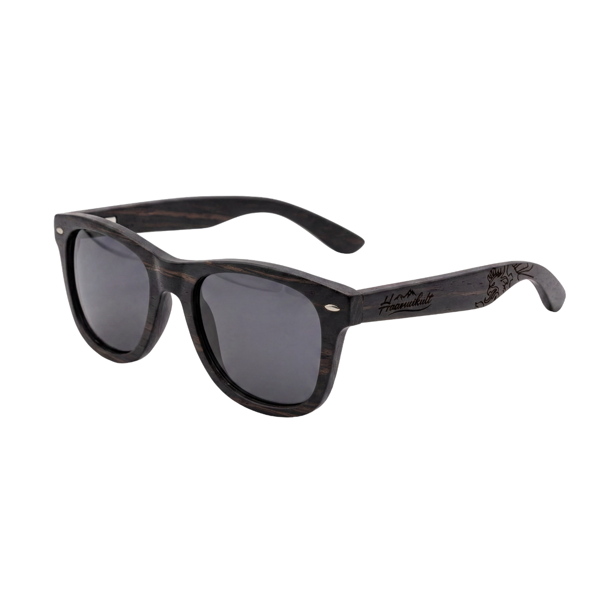 Holz Sonnenbrille schwarz Zebrano