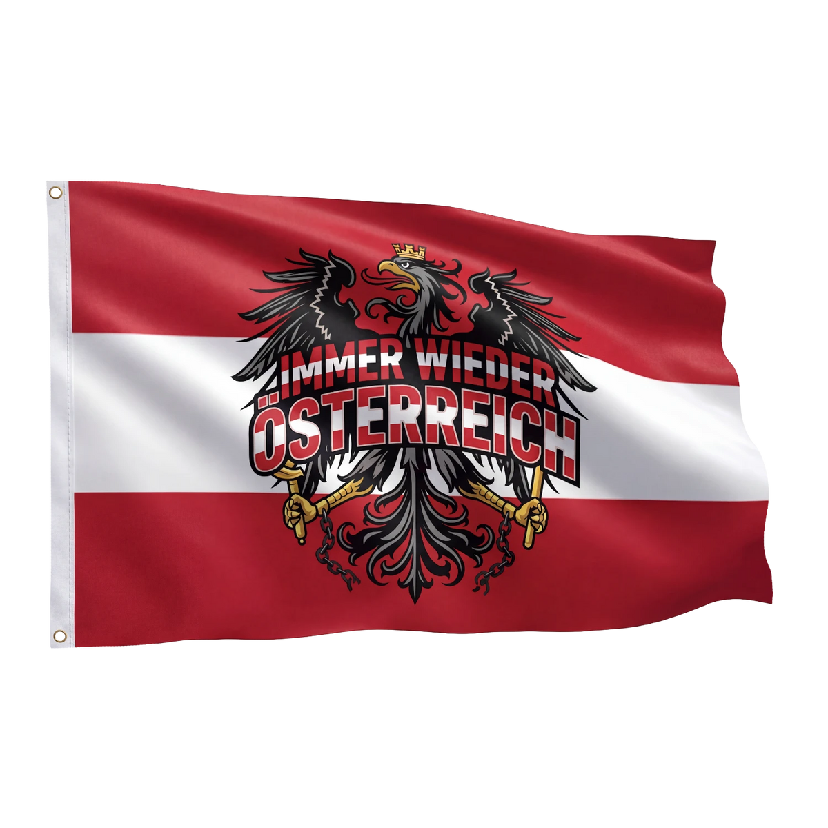 Immer wieder Österreich Fußball Fahne