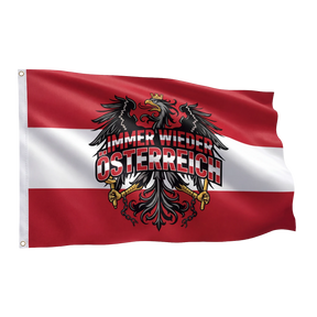 Immer wieder Österreich Fußball Fahne