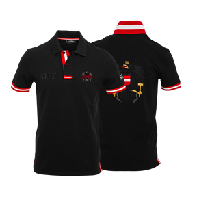 Immer wieder Österreich Poloshirt - Schwarz