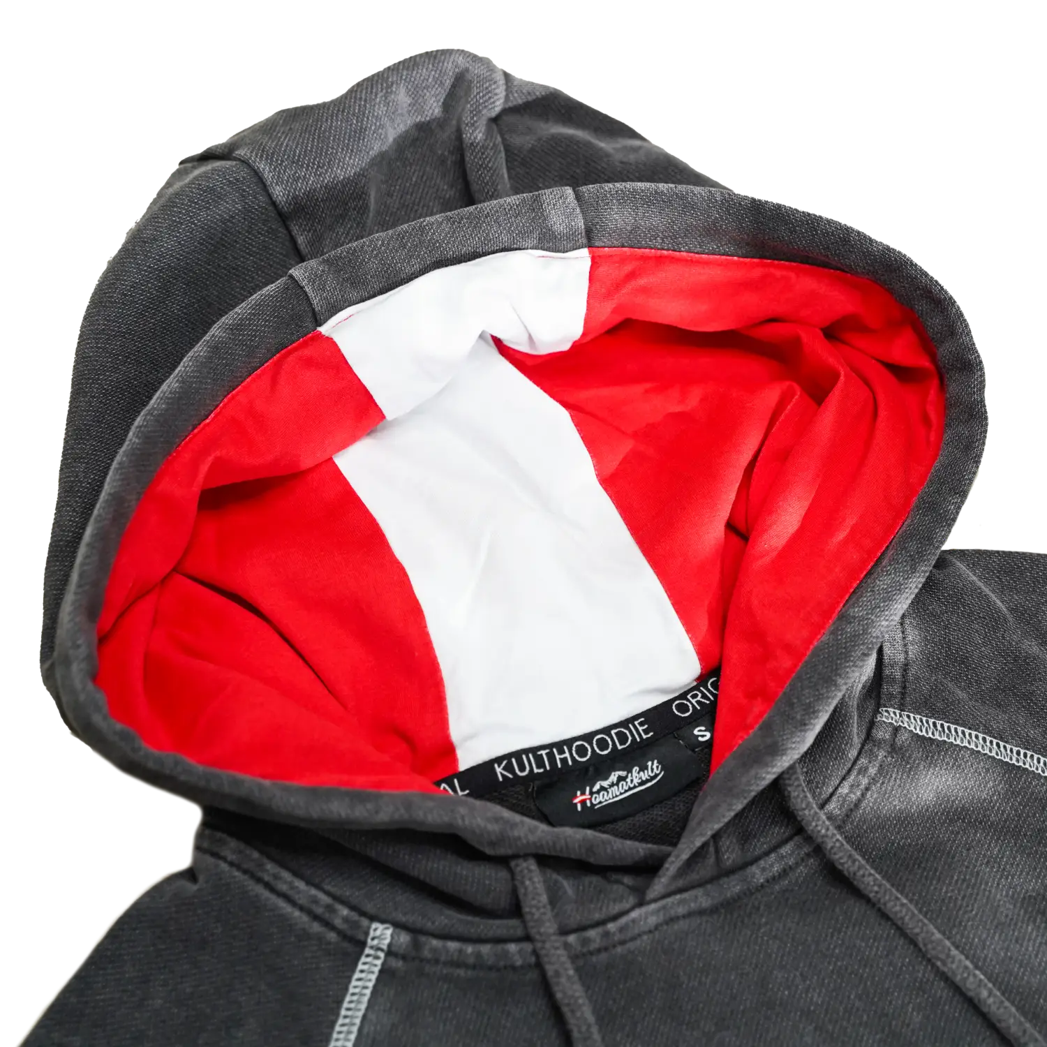 Österreich Adler Vintage Hoodie - Dunkelgrau